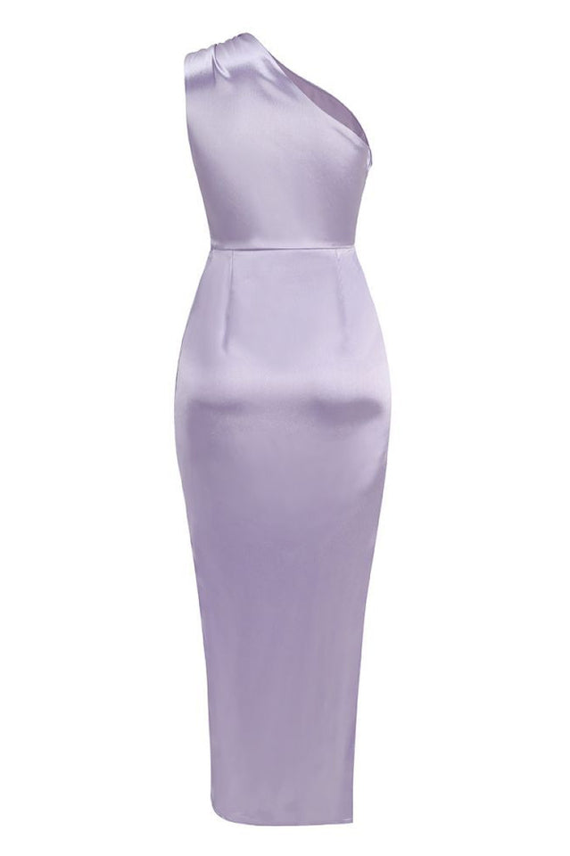 One Shoulder Sleeveless Side Slit Dress