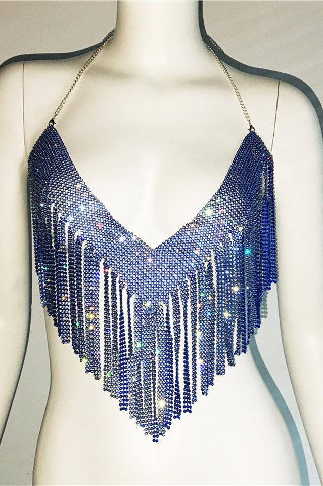Metallic Rhinestone Top