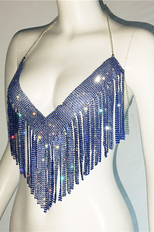 Metallic Rhinestone Top