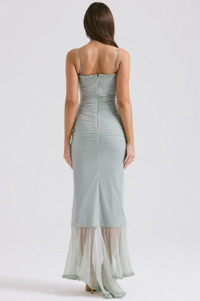Gabriella Light Peach Ruffle Dress