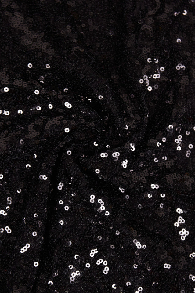 Bellamy Black Deep V Sequin Dress