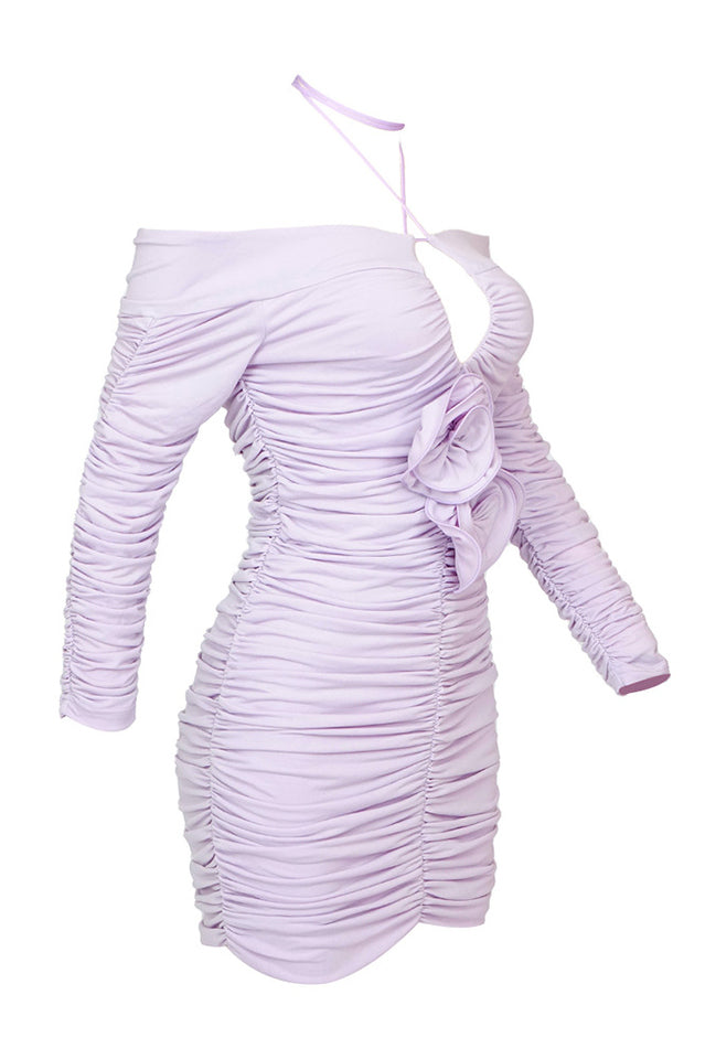 Ruffled Off Shoulder Mini Dress