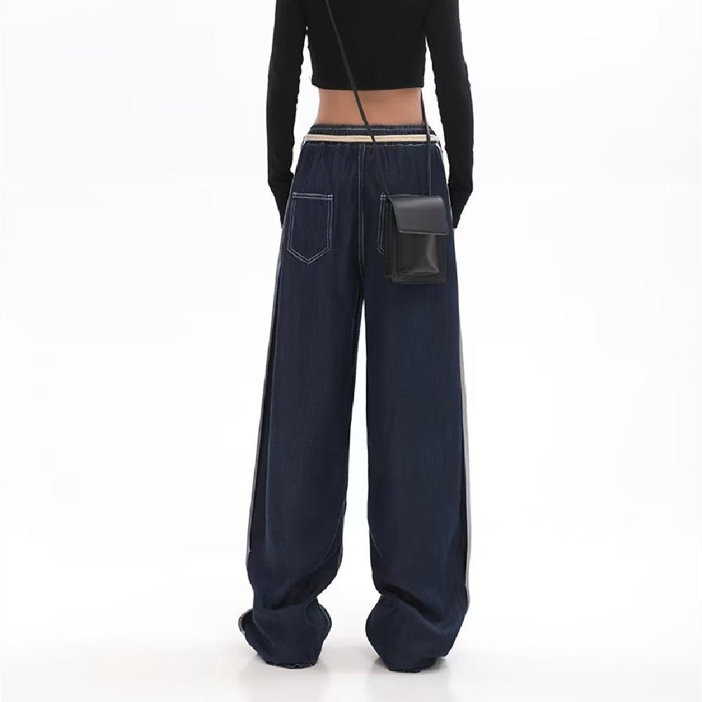 Contrast Stitch Vintage Baggy Jeans