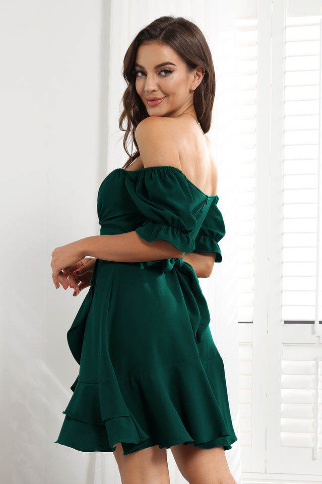 Ruffled Irregular Hem Summer Dress