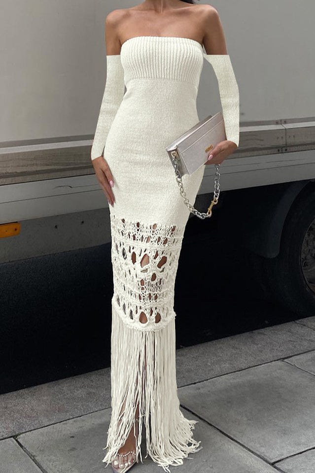Rona Knitted Tassel Maxi Dress