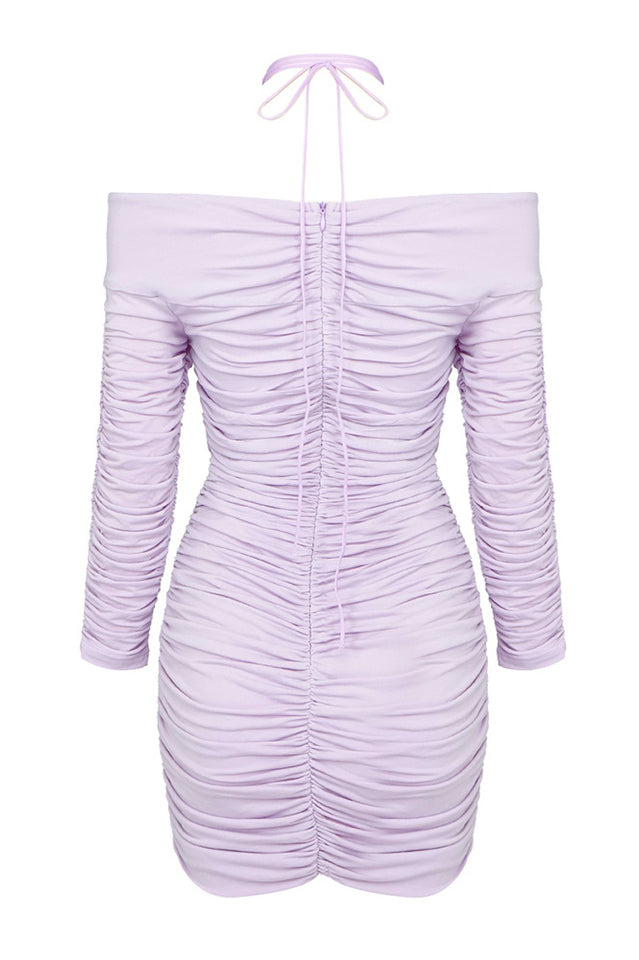 Ruffled Off Shoulder Mini Dress