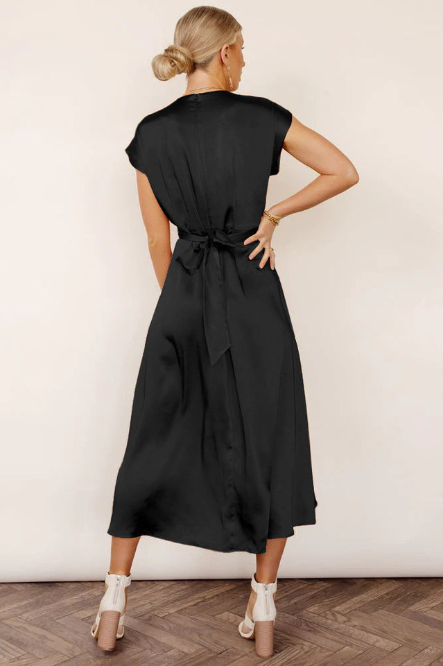 Scoop A-line Satin Bridesmaid Dress