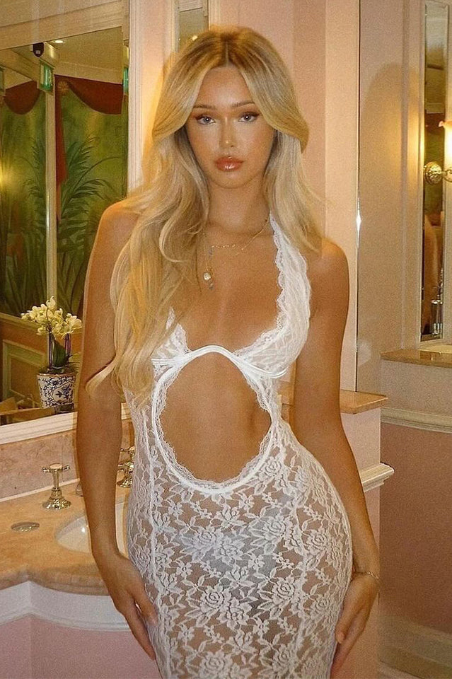 Saltair Lace Bustier Maxi Dress
