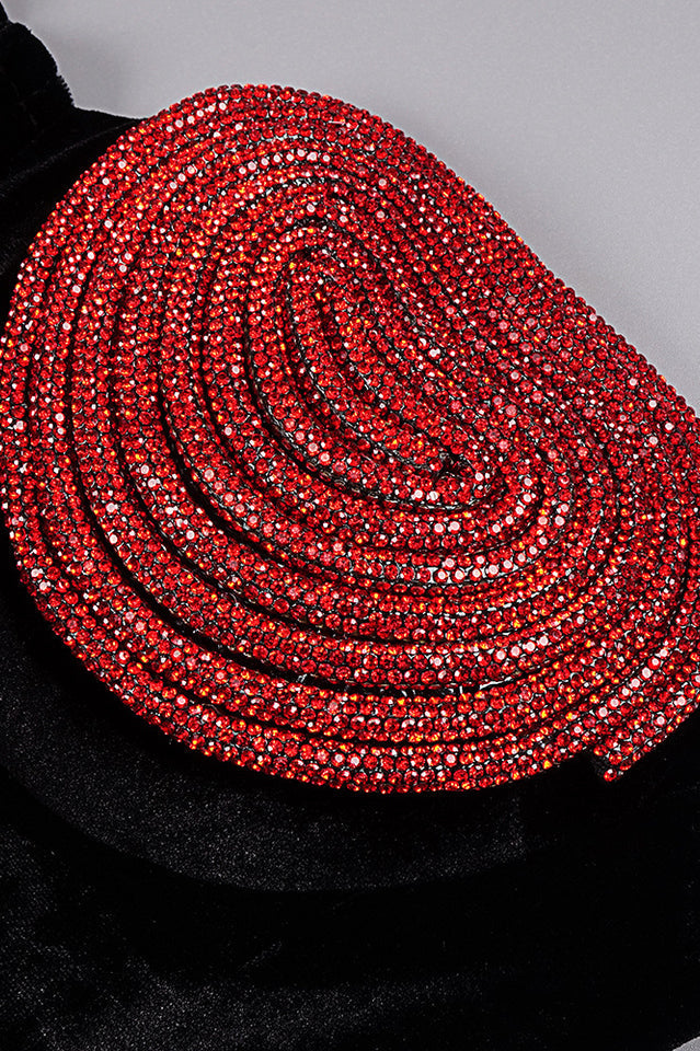 Red Crystal Heart Dress