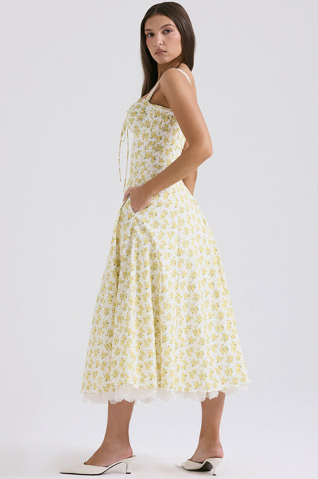 Rosalee Print Cotton Sundress