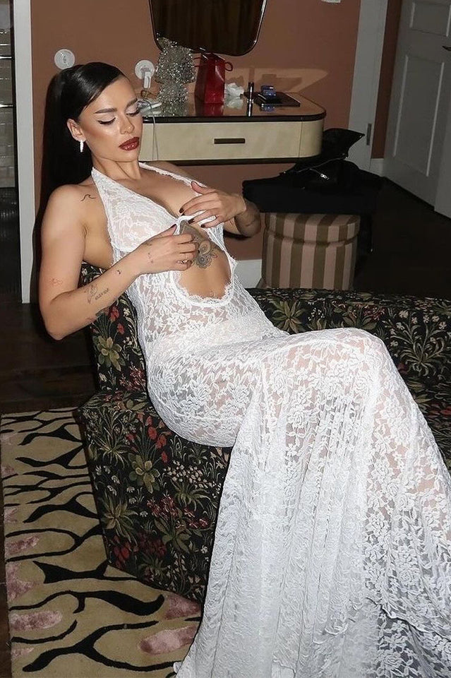 Saltair Lace Bustier Maxi Dress
