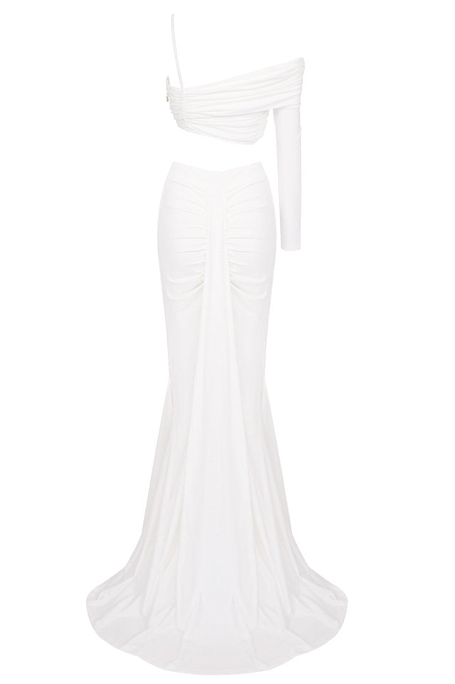 Pearl One-Sleeve Top & Long Skirt Set