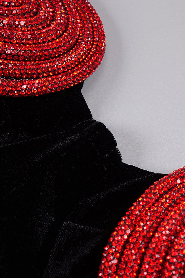 Red Crystal Heart Dress