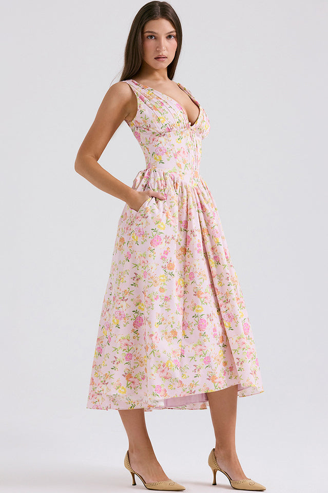 Emmelina Cotton Belted Sundress