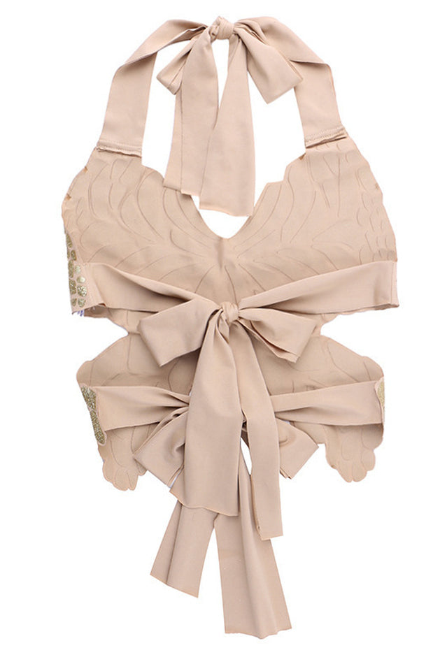 Cutout Cropped Halter Top
