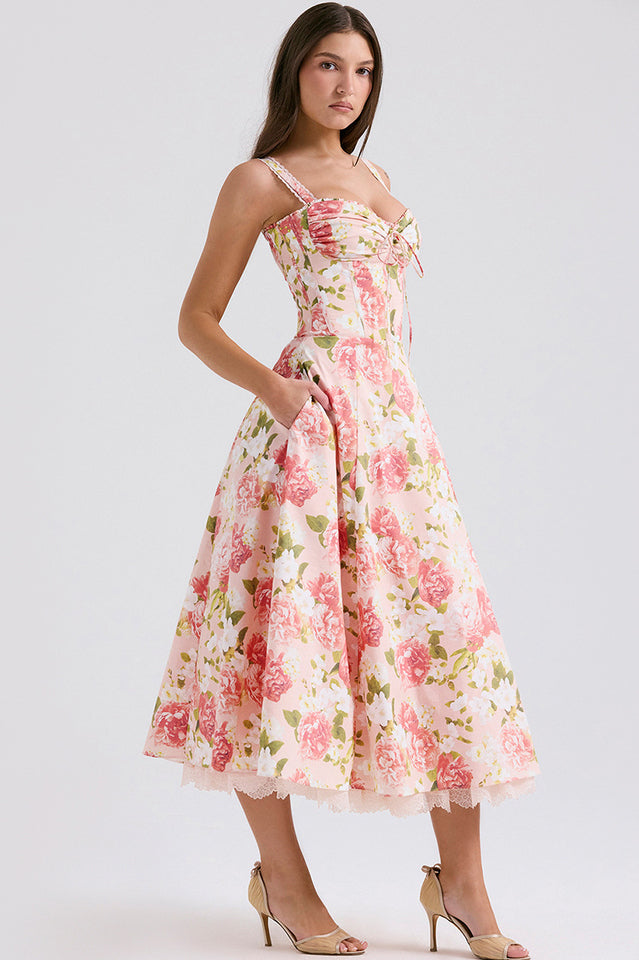 Rosalee Print Cotton Sundress