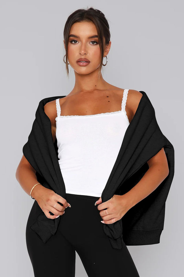 Solid Square Neck Top