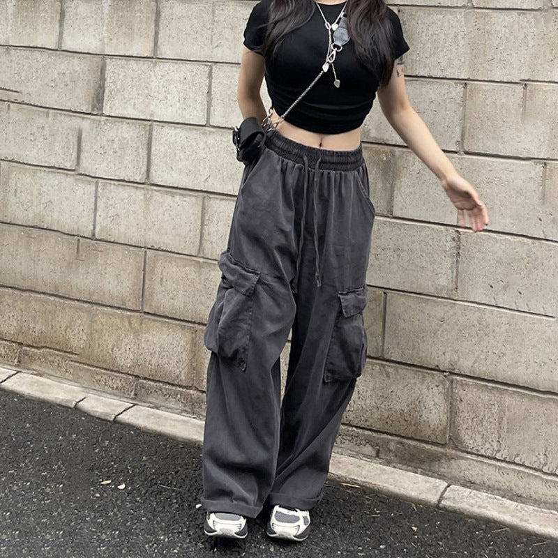 Pocket Detail Vintage Baggy Cargo Jeans