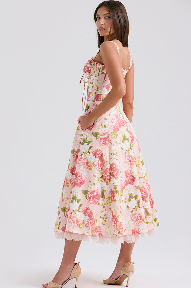 Rosalee Print Cotton Sundress
