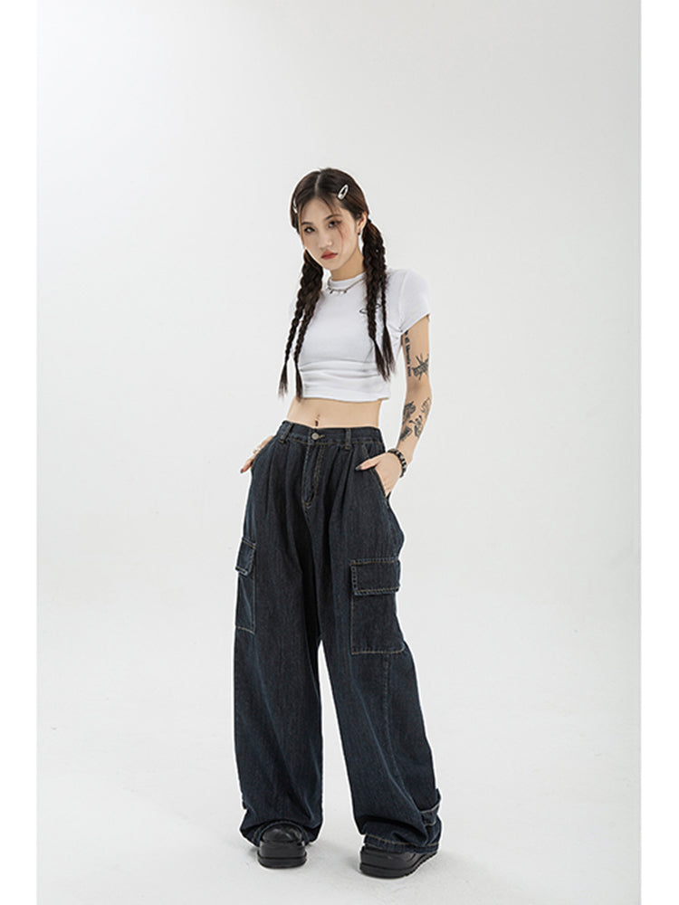 Vintage Punk Baggy Cargo Jeans