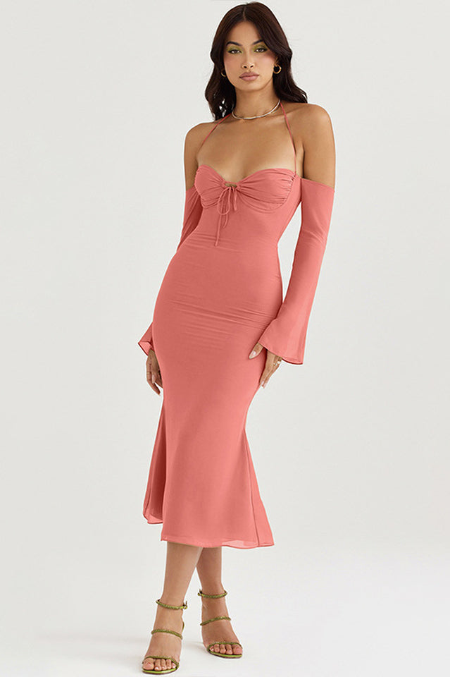 Naomi Halter Midi Dress