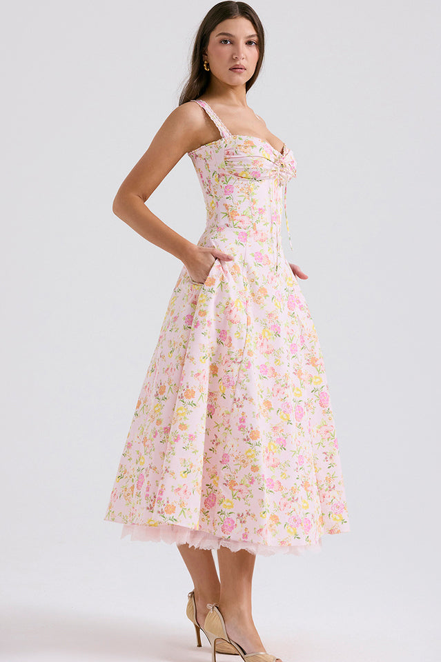 Rosalee Print Cotton Sundress
