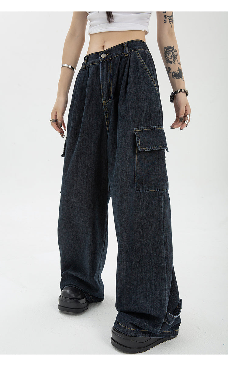 Vintage Punk Baggy Cargo Jeans