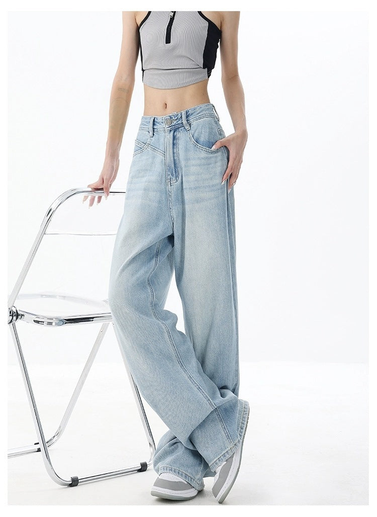 Light Blue Washed Baggy Boyfriend Jeans
