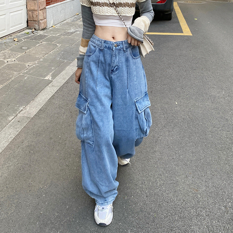 High Street Pocket Baggy Cargo Jeans