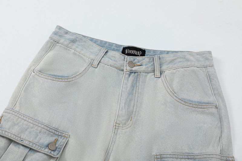 Multi Pockets Vintage Baggy Cargo Jeans