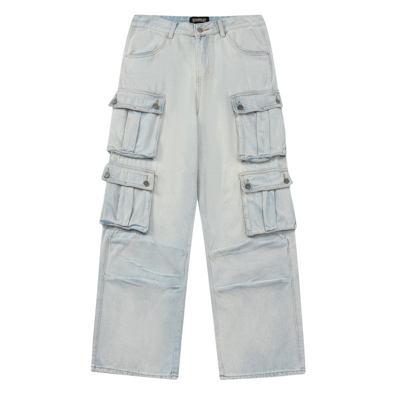 Multi Pockets Vintage Baggy Cargo Jeans