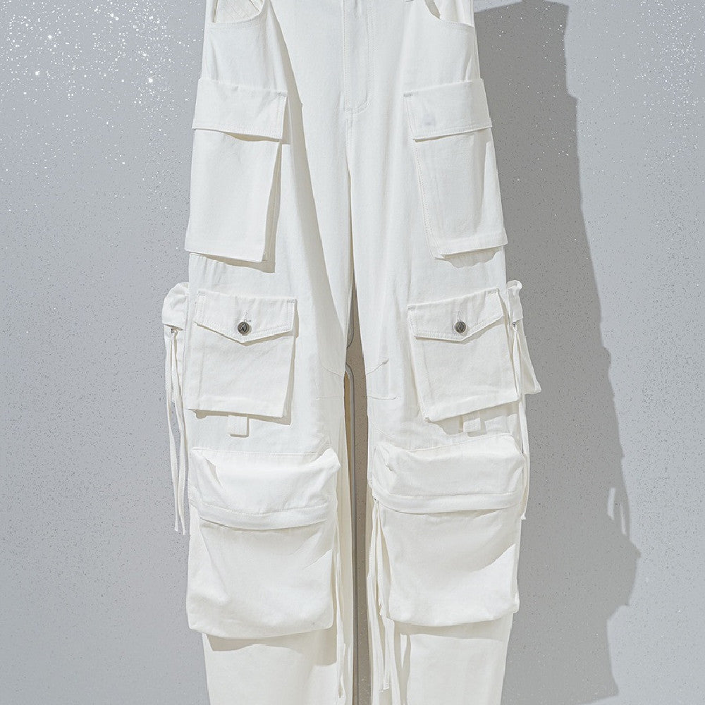 Multi Pockets Vintage Baggy Ripped Cargo Jeans