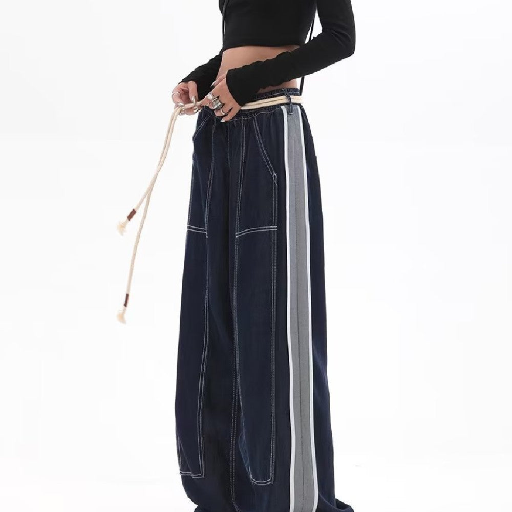 Contrast Stitch Vintage Baggy Jeans