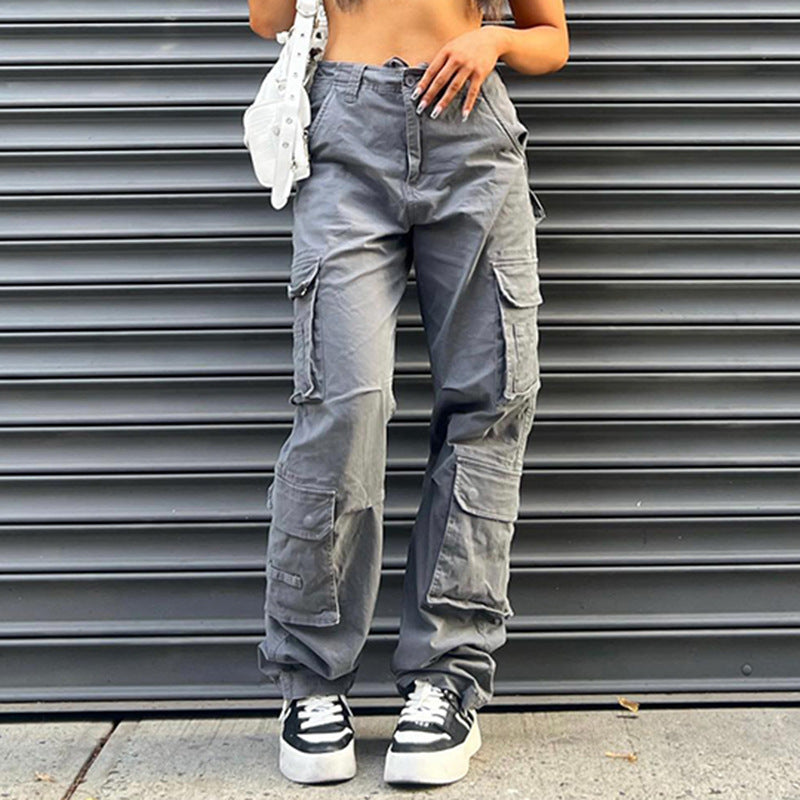 Patch Pocket Vintage Baggy Cargo Jeans