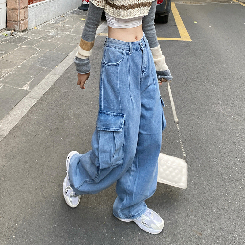 High Street Pocket Baggy Cargo Jeans