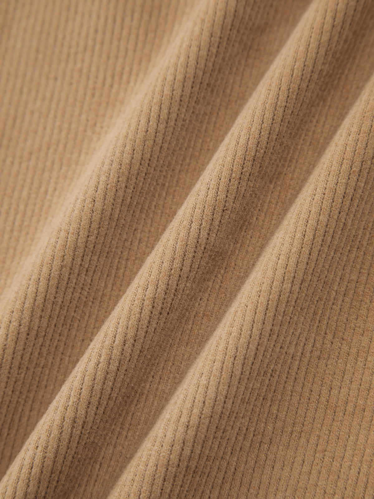 Camel Drawstring Ribbed Wide Leg Pants