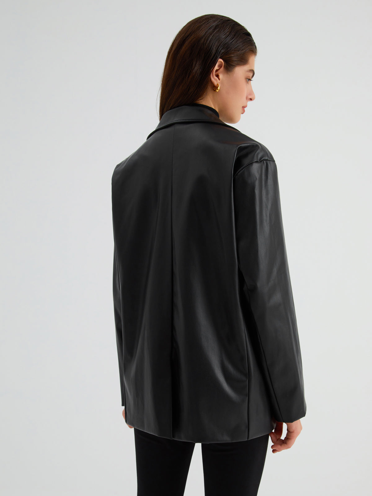 Clearly Into You Faux Leather Jacket