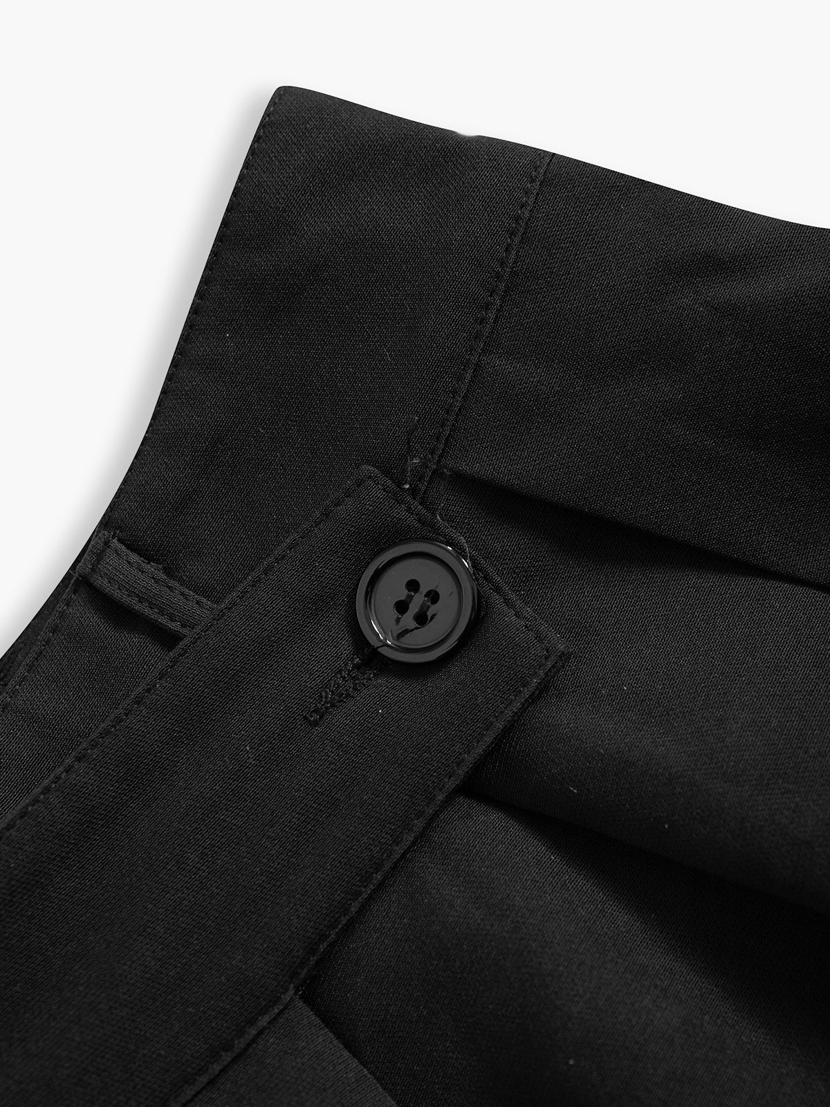 Asymmetric Buttoned Wide Leg Dress Pants