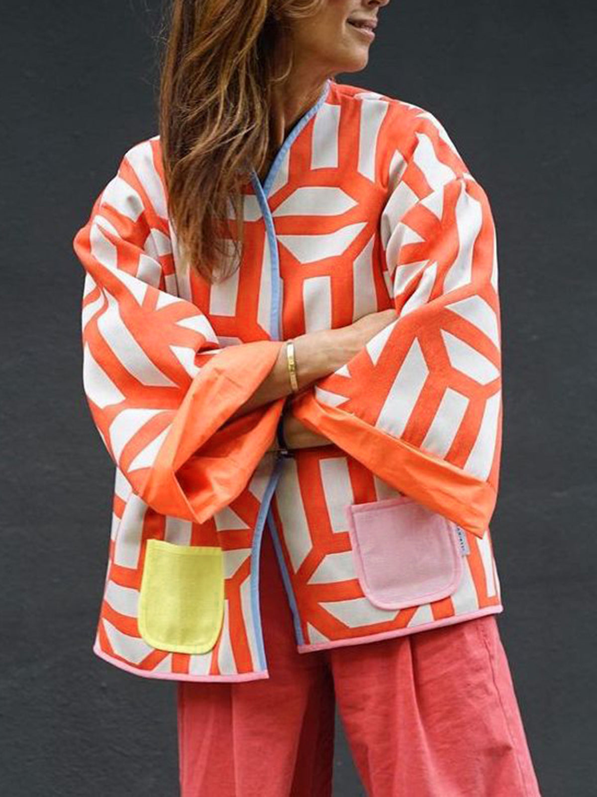 Fantasy World Double Sided Patchwork Coat