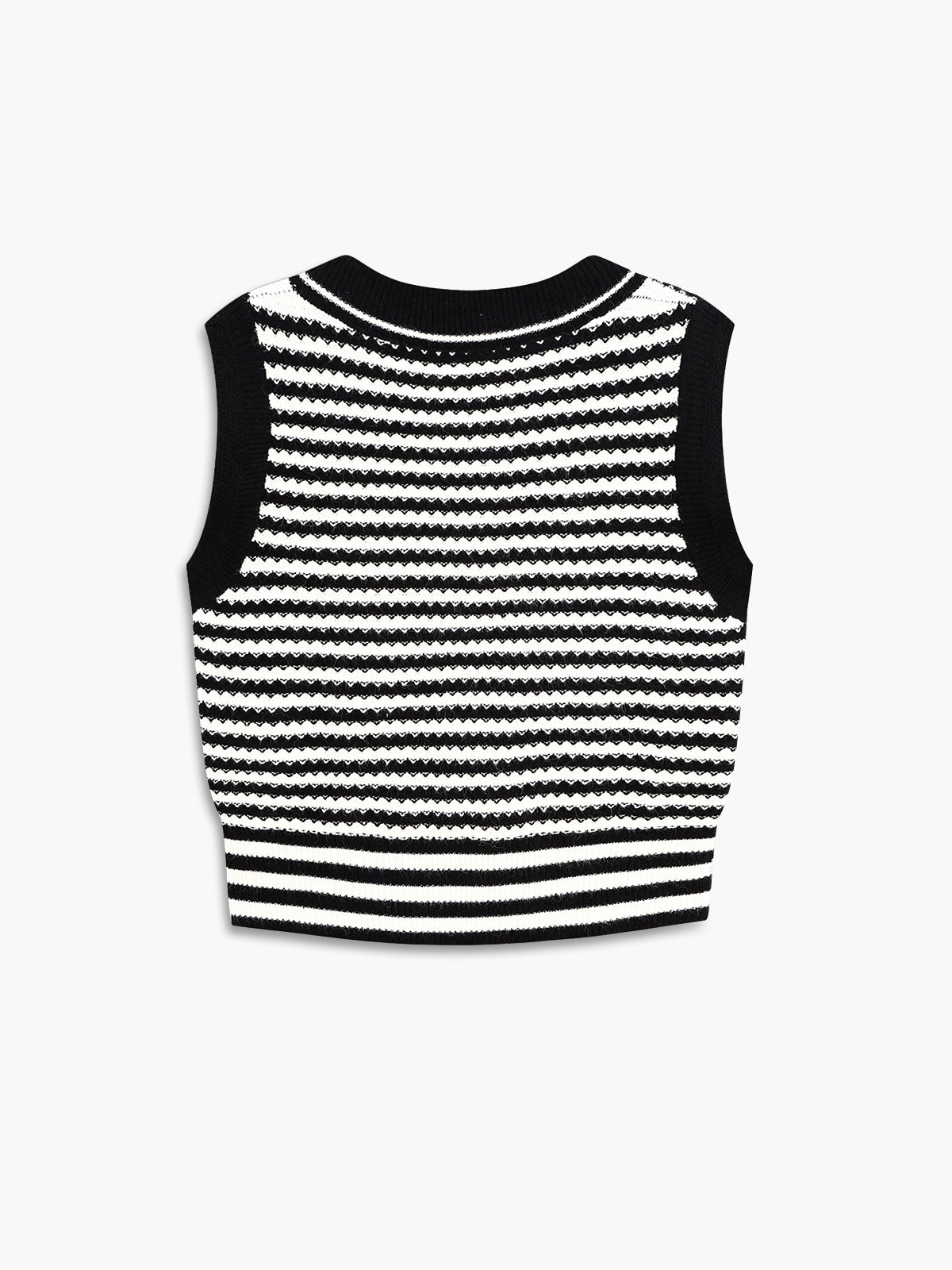 Stripe Wrap Sweater Vest
