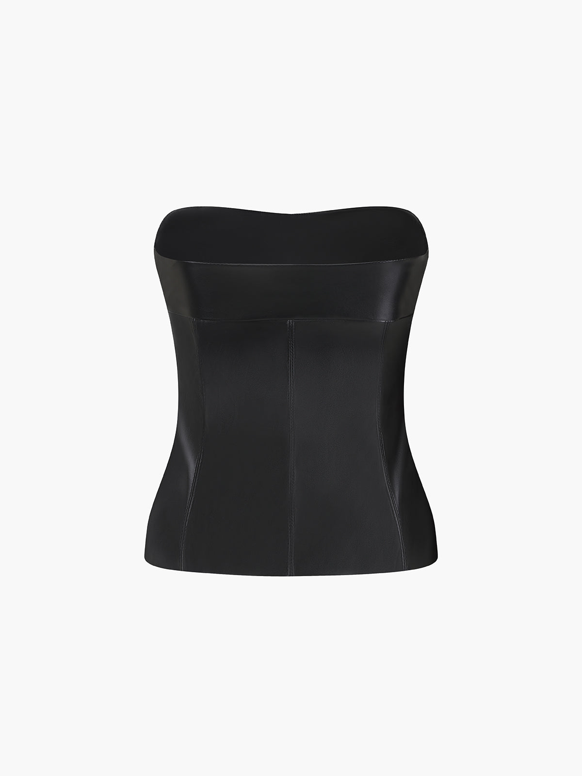 Leather Tube Crop Top