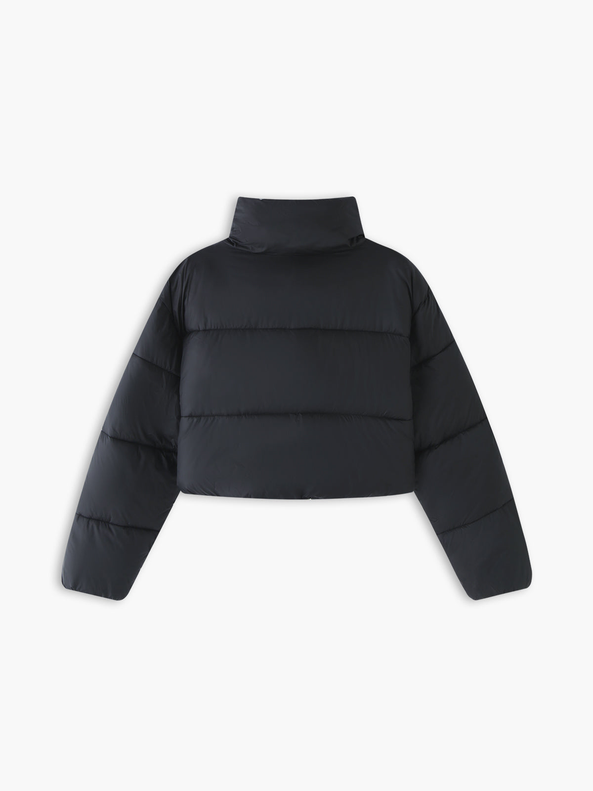 Quilted Puffer Mock Neck Crop Coat