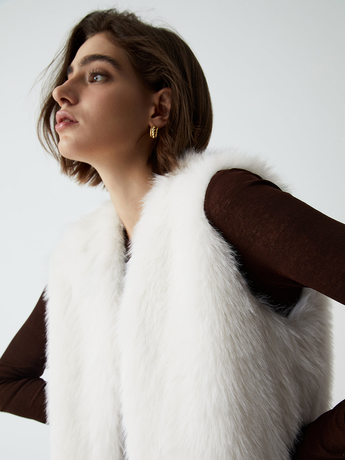 Snowflake Furry Vest