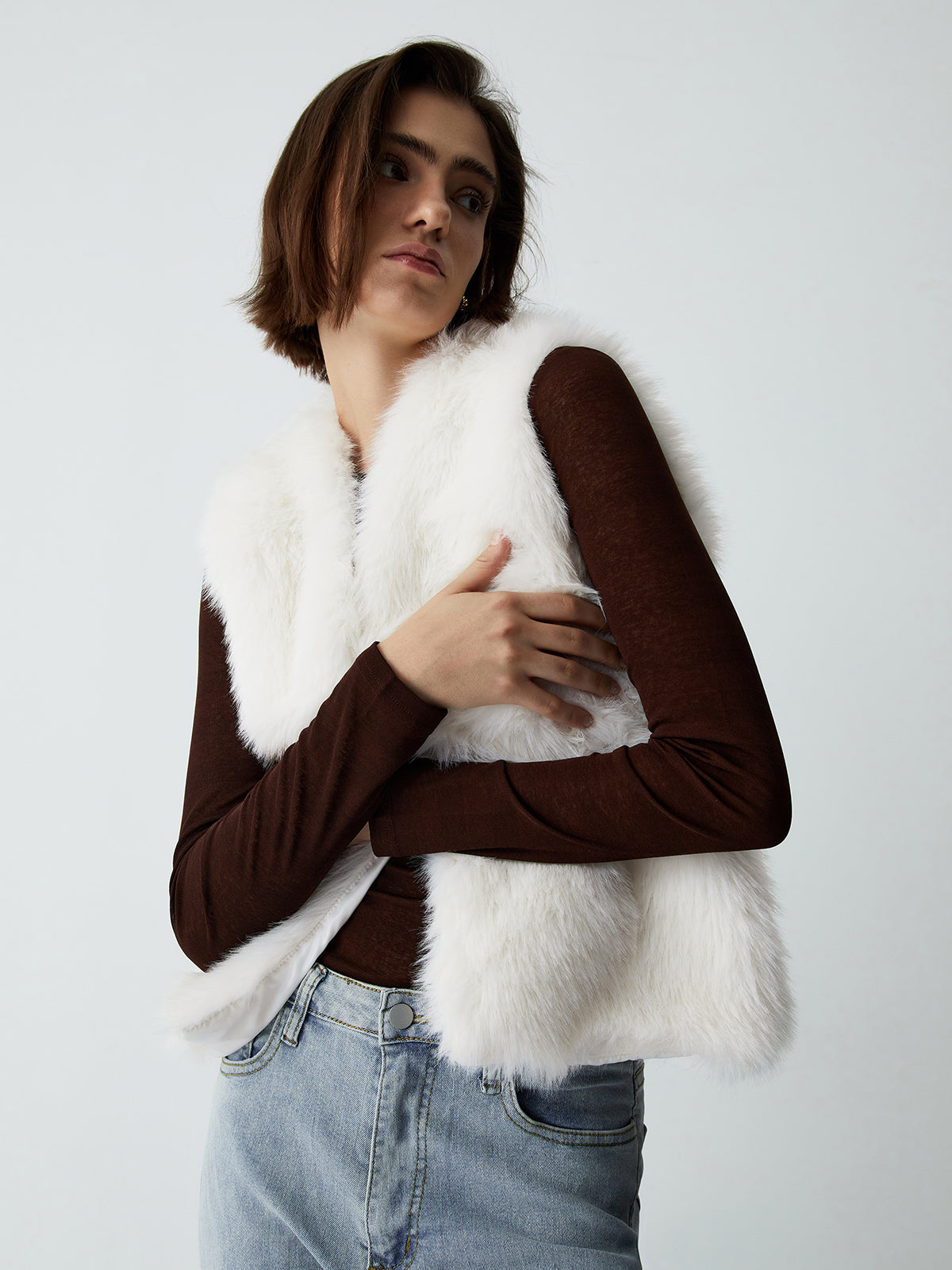 Snowflake Furry Vest