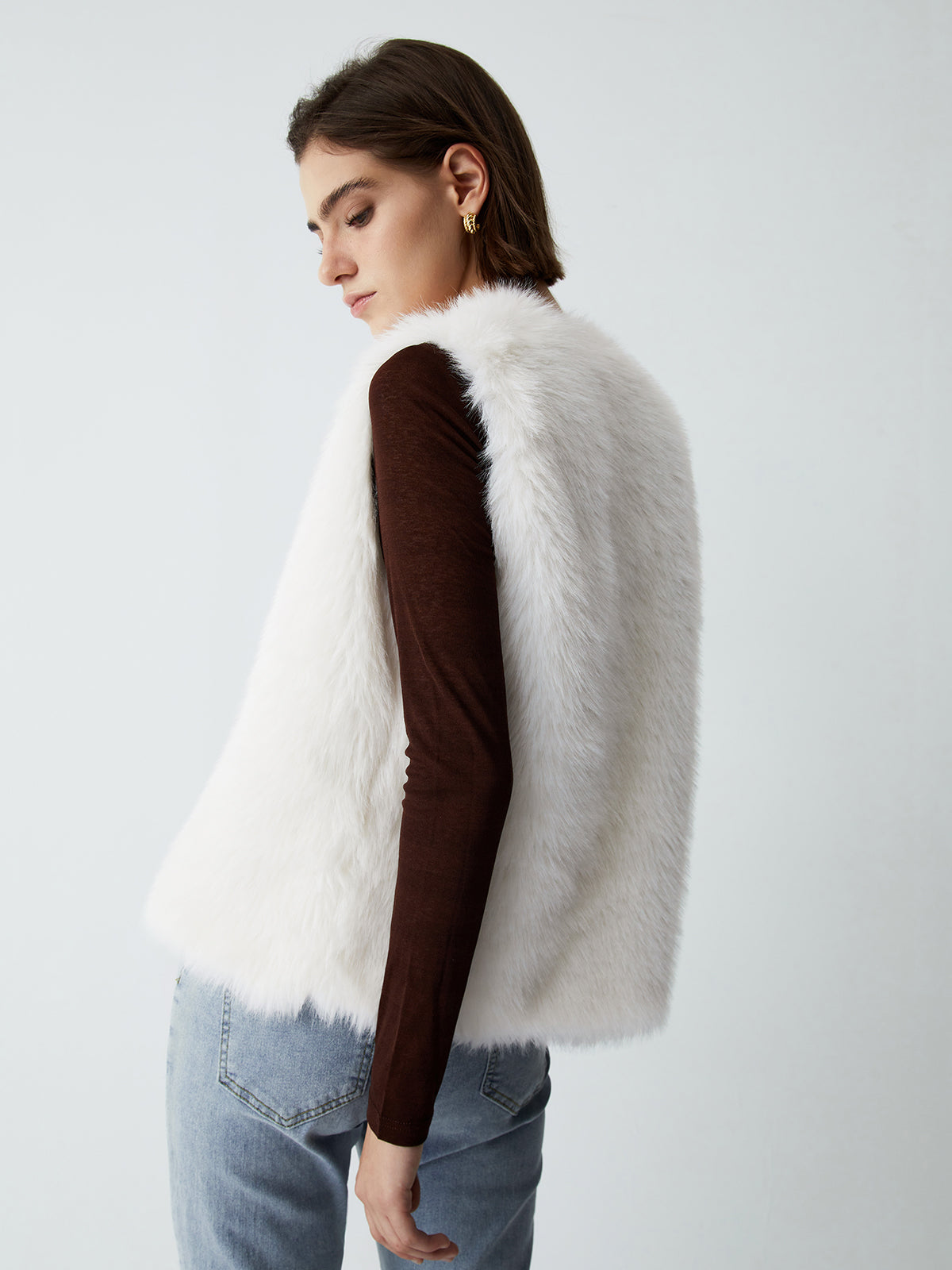 Snowflake Furry Vest