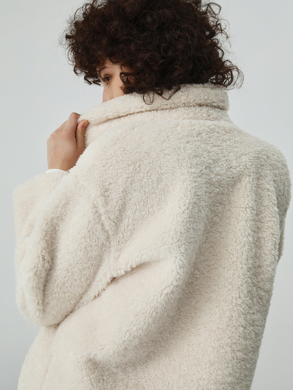 Faux Fur Open Collar Jacket
