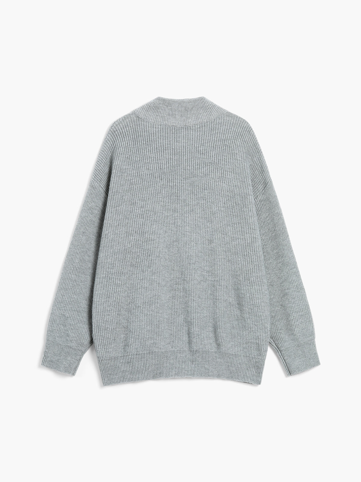 Charcoal Pockets Zip Up Cardigan