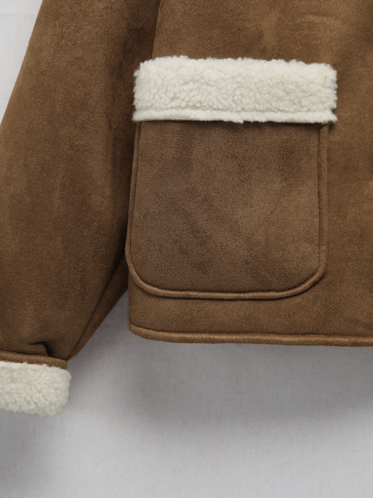 Teddy Fleece Patchwork Jacket