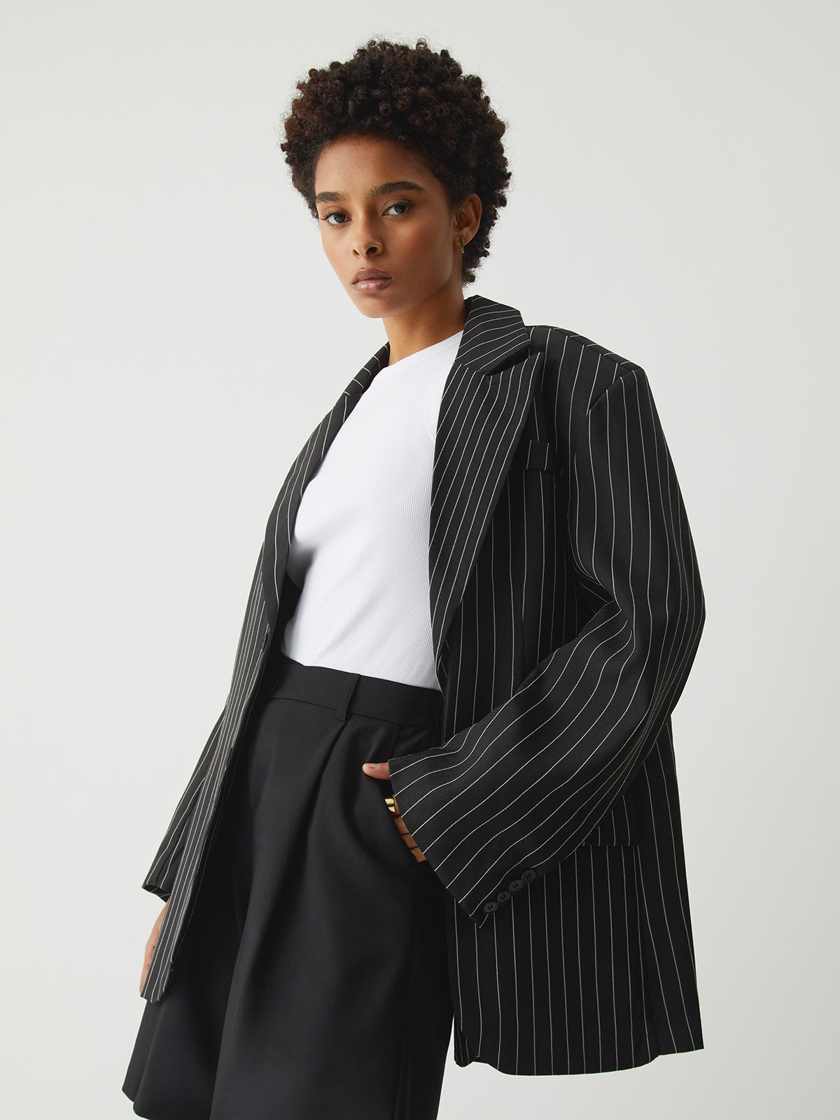 Essential Pinstripe Blazer