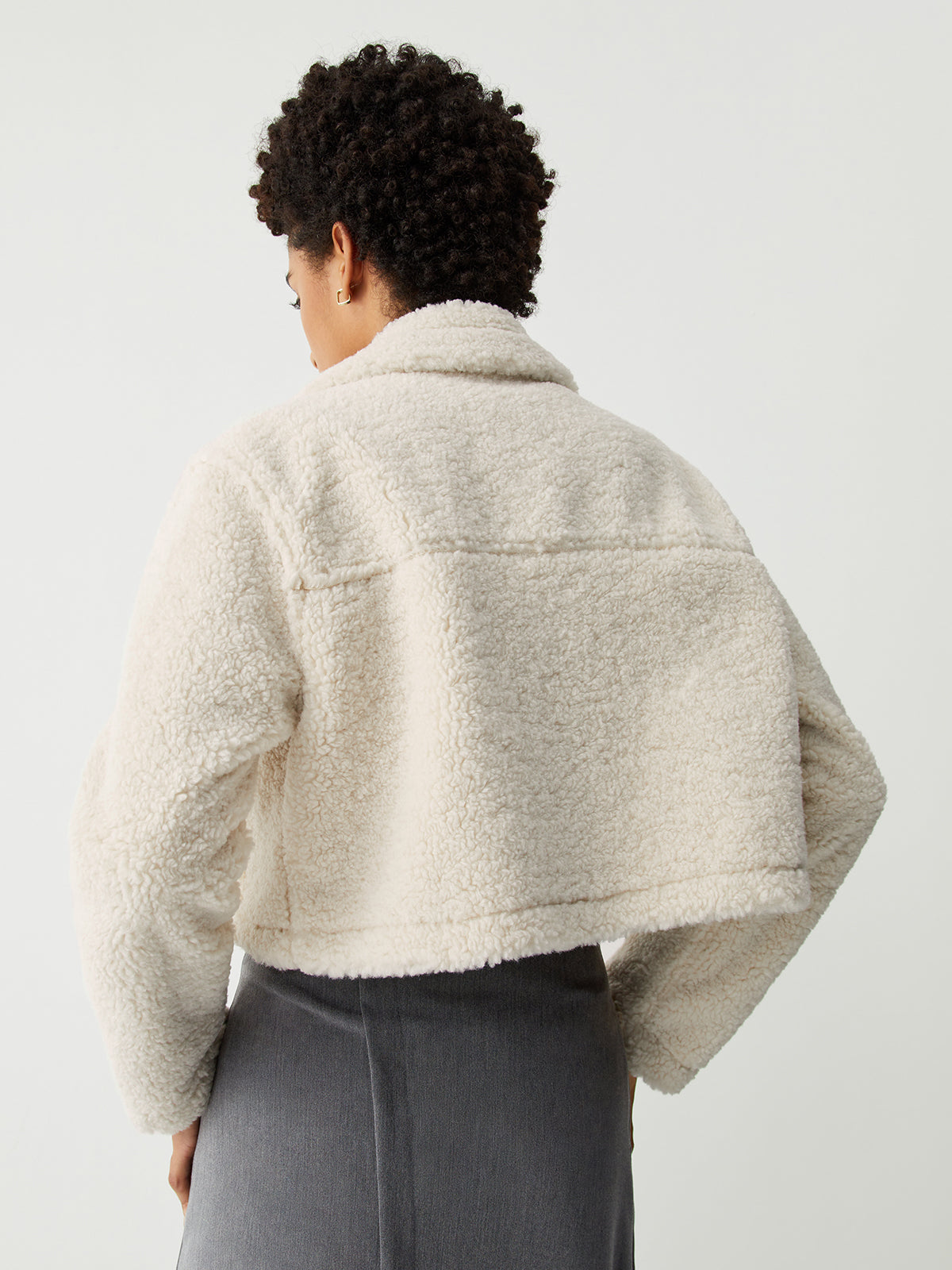 Terry Fleece Crop Jacket